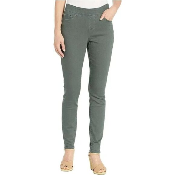 Jag Jeans Women Juniper Green Solid Pull-On Maya Skinny Jeans NWT Size 0/25 - Picture 1 of 9